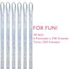 WENNALIFE Hair Tinsel Clip In for Girls Champagne, 6pcs 24 inch Hair Tinsel Clips Tinsel Hair Extensions Clip in Colorful Glitter Tinsel Hair Clips Sparkle Fairy Hair Accessories for Kids(T-#Silver)