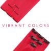 WENNALIFE Hair Tinsel Clip In for Girls Champagne, 6pcs 24 inch Hair Tinsel Clips Tinsel Hair Extensions Clip in Colorful Glitter Tinsel Hair Clips Sparkle Fairy Hair Accessories for Kids(12-#Red)