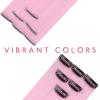 WENNALIFE Hair Tinsel Clip In for Girls Champagne, 6pcs 24 inch Hair Tinsel Clips Tinsel Hair Extensions Clip in Colorful Glitter Tinsel Hair Clips Sparkle Fairy Hair Accessories for Kids(12-#Pink)