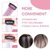 WENNALIFE Hair Tinsel Clip In for Girls Champagne, 6pcs 24 inch Hair Tinsel Clips Tinsel Hair Extensions Clip in Colorful Glitter Tinsel Hair Clips Sparkle Fairy Hair Accessories for Kids(C-#Pink)