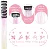 WENNALIFE Hair Tinsel Clip In for Girls Champagne, 6pcs 24 inch Hair Tinsel Clips Tinsel Hair Extensions Clip in Colorful Glitter Tinsel Hair Clips Sparkle Fairy Hair Accessories for Kids(C-#Bright White)