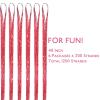 WENNALIFE Hair Tinsel Clip In for Girls Champagne, 6pcs 24 inch Hair Tinsel Clips Tinsel Hair Extensions Clip in Colorful Glitter Tinsel Hair Clips Sparkle Fairy Hair Accessories for Kids(T-#Red)