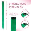 WENNALIFE Hair Tinsel Clip In for Girls Champagne, 6pcs 24 inch Hair Tinsel Clips Tinsel Hair Extensions Clip in Colorful Glitter Tinsel Hair Clips Sparkle Fairy Hair Accessories for Kids(12-#Green)
