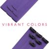WENNALIFE Hair Tinsel Clip In for Girls Champagne, 6pcs 24 inch Hair Tinsel Clips Tinsel Hair Extensions Clip in Colorful Glitter Tinsel Hair Clips Sparkle Fairy Hair Accessories for Kids(12-#Deep Purple)
