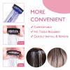 WENNALIFE Hair Tinsel Clip In for Girls Champagne, 6pcs 24 inch Hair Tinsel Clips Tinsel Hair Extensions Clip in Colorful Glitter Tinsel Hair Clips Sparkle Fairy Hair Accessories for Kids(C-#Sky Blue)