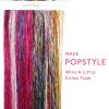 WENNALIFE Hair Tinsel Clip In for Girls Champagne, 6pcs 24 inch Hair Tinsel Clips Tinsel Hair Extensions Clip in Colorful Glitter Tinsel Hair Clips Sparkle Fairy Hair Accessories for Kids(T-#16 Color)