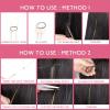 WENNALIFE Hair Tinsel Clip In for Girls Champagne, 6pcs 24 inch Hair Tinsel Clips Tinsel Hair Extensions Clip in Colorful Glitter Tinsel Hair Clips Sparkle Fairy Hair Accessories for Kids(T-#Green)