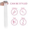 WENNALIFE Hair Tinsel Clip In for Girls Champagne, 6pcs 24 inch Hair Tinsel Clips Tinsel Hair Extensions Clip in Colorful Glitter Tinsel Hair Clips Sparkle Fairy Hair Accessories for Kids(12-#White)