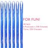 WENNALIFE Hair Tinsel for Girls, Red Fairy Kit 1200 Strands 6PCS 48 Inch Heat Resistant Glitter Hair Extensions Kit Christmas Angel Feathers Sparkle Strands(T-#Treasure Blue-)