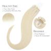 WENNALIFE I Tip Hair Extensions Human Hair, 50g 100s 14 Inch Auburn Ginger Remy Itip Human Hair Extensions Invisible Itips Straight I Tips Fusion Extensions Real Human Hair(M-#60A Platinum Blonde)