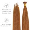 WENNALIFE I Tip Hair Extensions Human Hair, 50g 100s 14 Inch Auburn Ginger Remy Itip Human Hair Extensions Invisible Itips Straight I Tips Fusion Extensions Real Human Hair(I-#30 Auburn Ginger)