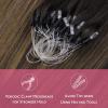 WENNALIFE I Tip Hair Extensions Human Hair, 50g 100s 14 Inch Auburn Ginger Remy Itip Human Hair Extensions Invisible Itips Straight I Tips Fusion Extensions Real Human Hair(M-#2/6/2 Balayage Dark Brown Mixed Chestnut Brown)
