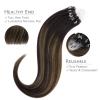 WENNALIFE I Tip Hair Extensions Human Hair, 50g 100s 14 Inch Auburn Ginger Remy Itip Human Hair Extensions Invisible Itips Straight I Tips Fusion Extensions Real Human Hair(M-#2/6/2 Balayage Dark Brown Mixed Chestnut Brown)