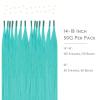 WENNALIFE I Tip Hair Extensions Human Hair, 50g 100s 14 Inch Auburn Ginger Remy Itip Human Hair Extensions Invisible Itips Straight I Tips Fusion Extensions Real Human Hair(I-#Teal Green)