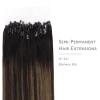 WENNALIFE I Tip Hair Extensions Human Hair, 50g 100s 14 Inch Auburn Ginger Remy Itip Human Hair Extensions Invisible Itips Straight I Tips Fusion Extensions Real Human Hair(M-#2/6/2 Balayage Dark Brown Mixed Chestnut Brown)