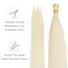 WENNALIFE I Tip Hair Extensions Human Hair, 50g 100s 14 Inch Auburn Ginger Remy Itip Human Hair Extensions Invisible Itips Straight I Tips Fusion Extensions Real Human Hair(I-#60A Platinum Blonde)
