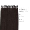 WENNALIFE I Tip Hair Extensions Human Hair, 50g 100s 14 Inch Auburn Ginger Remy Itip Human Hair Extensions Invisible Itips Straight I Tips Fusion Extensions Real Human Hair(N-#2A Light Dark Brown)