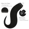 WENNALIFE I Tip Hair Extensions Human Hair, 50g 100s 14 Inch Auburn Ginger Remy Itip Human Hair Extensions Invisible Itips Straight I Tips Fusion Extensions Real Human Hair(M-#1B Natural Black)