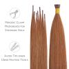 WENNALIFE I Tip Hair Extensions Human Hair, 50g 100s 14 Inch Auburn Ginger Remy Itip Human Hair Extensions Invisible Itips Straight I Tips Fusion Extensions Real Human Hair(I-#330 Cinnamon Terra Copper)