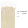 WENNALIFE I Tip Hair Extensions Human Hair, 50g 100s 14 Inch Auburn Ginger Remy Itip Human Hair Extensions Invisible Itips Straight I Tips Fusion Extensions Real Human Hair(M-#60A Platinum Blonde)