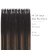 WENNALIFE I Tip Hair Extensions Human Hair, 50g 100s 14 Inch Auburn Ginger Remy Itip Human Hair Extensions Invisible Itips Straight I Tips Fusion Extensions Real Human Hair(N-#2/6/2 Balayage Dark Brown Mixed Chestnut Brown)