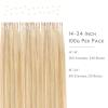 WENNALIFE I Tip Hair Extensions Human Hair, 50g 100s 14 Inch Auburn Ginger Remy Itip Human Hair Extensions Invisible Itips Straight I Tips Fusion Extensions Real Human Hair(I-#18A/613A Dirty Blonde Highlighted Bleach Blonde)