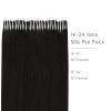 WENNALIFE I Tip Hair Extensions Human Hair, 50g 100s 14 Inch Auburn Ginger Remy Itip Human Hair Extensions Invisible Itips Straight I Tips Fusion Extensions Real Human Hair(N-#1B Natural Black)