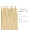 WENNALIFE I Tip Hair Extensions Human Hair, 50g 100s 14 Inch Auburn Ginger Remy Itip Human Hair Extensions Invisible Itips Straight I Tips Fusion Extensions Real Human Hair(I-#16/22 Light Blonde Highlighted Golden Blonde)