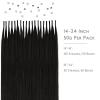 WENNALIFE I Tip Hair Extensions Human Hair, 50g 100s 14 Inch Auburn Ginger Remy Itip Human Hair Extensions Invisible Itips Straight I Tips Fusion Extensions Real Human Hair(I-#1B Natural Black)