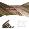 WENNALIFE I Tip Hair Extensions Human Hair, 50g 100s 14 Inch Auburn Ginger Remy Itip Human Hair Extensions Invisible Itips Straight I Tips Fusion Extensions Real Human Hair(U-#3/8/613 Ombre Walnut Brown to Ash Brown and Bleach Blonde)