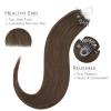 WENNALIFE I Tip Hair Extensions Human Hair, 50g 100s 14 Inch Auburn Ginger Remy Itip Human Hair Extensions Invisible Itips Straight I Tips Fusion Extensions Real Human Hair(M-#5 Light Ash Brown)