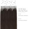 WENNALIFE I Tip Hair Extensions Human Hair, 50g 100s 14 Inch Auburn Ginger Remy Itip Human Hair Extensions Invisible Itips Straight I Tips Fusion Extensions Real Human Hair(I-#2A Light Dark Brown)