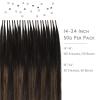 WENNALIFE I Tip Hair Extensions Human Hair, 50g 50s 18 Inch Dark Brown Remy Itip Human Hair Extensions Invisible Itips Straight I Tips Fusion Extensions Real Human Hair(I-#2/6/2 Balayage Dark Brown Mixed Chestnut Brown)