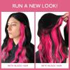 WENNALIFE I Tip Hair Extensions Human Hair, 50g 50s 18 Inch Dark Brown Remy Itip Human Hair Extensions Invisible Itips Straight I Tips Fusion Extensions Real Human Hair(I-#Hot Pink)