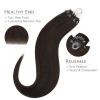 WENNALIFE I Tip Hair Extensions Human Hair, 50g 50s 18 Inch Dark Brown Remy Itip Human Hair Extensions Invisible Itips Straight I Tips Fusion Extensions Real Human Hair(M-#2A Light Dark Brown)