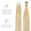 WENNALIFE I Tip Hair Extensions Human Hair, 50g 50s 18 Inch Dark Brown Remy Itip Human Hair Extensions Invisible Itips Straight I Tips Fusion Extensions Real Human Hair(I-#16/22 Light Blonde Highlighted Golden Blonde)