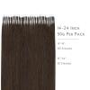 WENNALIFE I Tip Hair Extensions Human Hair, 50g 50s 18 Inch Dark Brown Remy Itip Human Hair Extensions Invisible Itips Straight I Tips Fusion Extensions Real Human Hair(N-#4 Chocolate Brown)