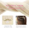 WENNALIFE I Tip Hair Extensions Human Hair, 50g 50s 18 Inch Dark Brown Remy Itip Human Hair Extensions Invisible Itips Straight I Tips Fusion Extensions Real Human Hair(M-#60A Platinum Blonde)