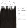WENNALIFE I Tip Hair Extensions Human Hair, 50g 50s 18 Inch Dark Brown Remy Itip Human Hair Extensions Invisible Itips Straight I Tips Fusion Extensions Real Human Hair(I-#2 Dark Brown)