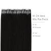 WENNALIFE I Tip Hair Extensions Human Hair, 50g 50s 18 Inch Dark Brown Remy Itip Human Hair Extensions Invisible Itips Straight I Tips Fusion Extensions Real Human Hair(N-#1 Jet Black)