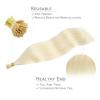 WENNALIFE I Tip Hair Extensions Human Hair, 50g 50s 18 Inch Dark Brown Remy Itip Human Hair Extensions Invisible Itips Straight I Tips Fusion Extensions Real Human Hair(I-#60A Platinum Blonde)