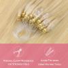 WENNALIFE I Tip Hair Extensions Human Hair, 50g 50s 18 Inch Platinum Blonde Remy Itip Human Hair Extensions Invisible Itips Straight I Tips Fusion Extensions Real Human Hair(M-#16/22 Light Blonde Highlighted Golden Blonde)