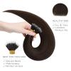 WENNALIFE I Tip Hair Extensions Human Hair, 50g 50s 18 Inch Platinum Blonde Remy Itip Human Hair Extensions Invisible Itips Straight I Tips Fusion Extensions Real Human Hair(N-#2A Light Dark Brown)