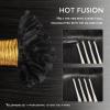WENNALIFE I Tip Hair Extensions Human Hair, 50g 50s 18 Inch Platinum Blonde Remy Itip Human Hair Extensions Invisible Itips Straight I Tips Fusion Extensions Real Human Hair(U-#1B Natural Black)