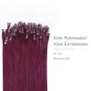 WENNALIFE I Tip Hair Extensions Human Hair, 50g 50s 18 Inch Platinum Blonde Remy Itip Human Hair Extensions Invisible Itips Straight I Tips Fusion Extensions Real Human Hair(M-#530 Light Burgundy)