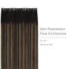 WENNALIFE I Tip Hair Extensions Human Hair, 50g 50s 18 Inch Platinum Blonde Remy Itip Human Hair Extensions Invisible Itips Straight I Tips Fusion Extensions Real Human Hair(U-#2/6/2 Balayage Dark Brown Mixed Chestnut Brown)