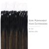 WENNALIFE I Tip Hair Extensions Human Hair, 50g 50s 18 Inch Platinum Blonde Remy Itip Human Hair Extensions Invisible Itips Straight I Tips Fusion Extensions Real Human Hair(M-#1B/6/1B Balayage Natural Black to Chestnut Brown)