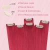 WENNALIFE Red Clip in Hair Extensions Real Human Hair 35g 6pcs 16 Inch Colored Hair Extensions for Kids Women Colorful Hair Pieces Pop-up Style Straight Extensiones De Cabello Humano Con Clip
