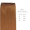 WENNALIFE Sew in Hair Extensions Real Human Hair, 18 Inch 90g Natural Black Machine Weft Remy Hair Hand Tied Weft Straight Extensiones De Cabello Hmano(#30 Auburn Ginger)