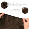 WENNALIFE Sew in Hair Extensions Real Human Hair, 18 Inch 90g Natural Black Machine Weft Remy Hair Hand Tied Weft Straight Extensiones De Cabello Hmano(#4 Chocolate Brown)